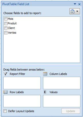 Tableaux croisés dynamiques dans Excel: La base