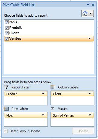 Tableaux croisés dynamiques dans Excel: La base