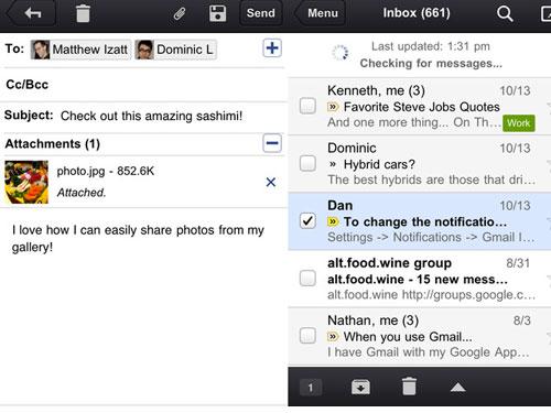 L’application Gmail enfin de retour L’application Gmail enfin de retour