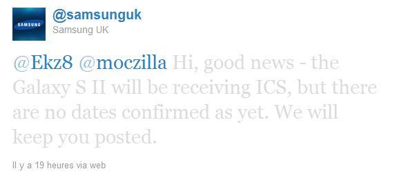 my-s2 my s2 Le Samsung Galaxy S2 aura bien Ice Cream Sandwich !