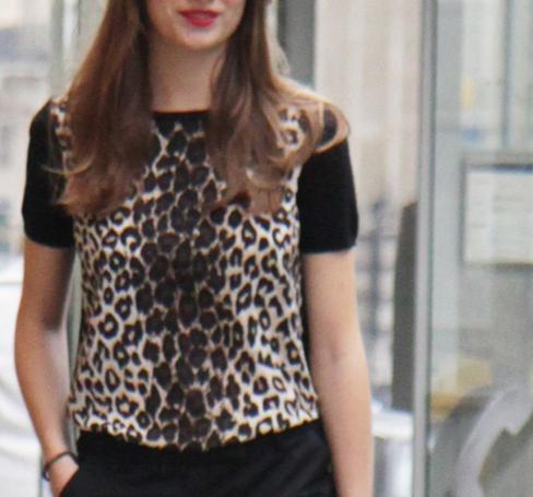 Look maje collection H11 top maje print panthère