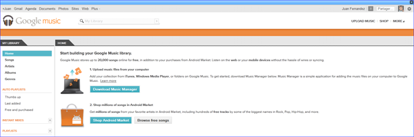 page_accueil_google_music Utiliser Google Music dès maintenant depuis la France avec Cocoon et Firefox