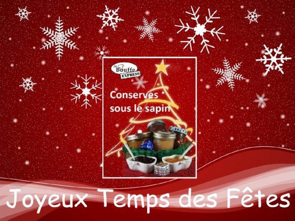 Jouyeux temps des fêtes - Conserves sous le sapin Jouyeux temps des fêtes - Conserves sous le sapin