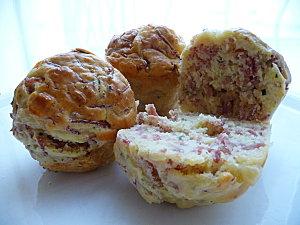 Muffins au râpé de jambon et au Comté muffins râpé jambon comté (6)