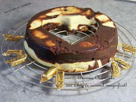 Brownie Cheesecake aux éclats de caramel 1