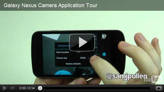 Une qualité vidéo HD sur la caméra frontale du Galaxy Nexus