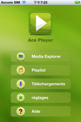 Ace Player permet de lire tout vos fichiers audios/videos en streaming est GRATUIT