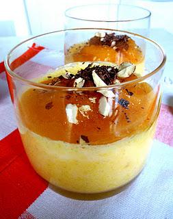 Crème de Perles du Japon à la mangue et Sorbet aux kakis