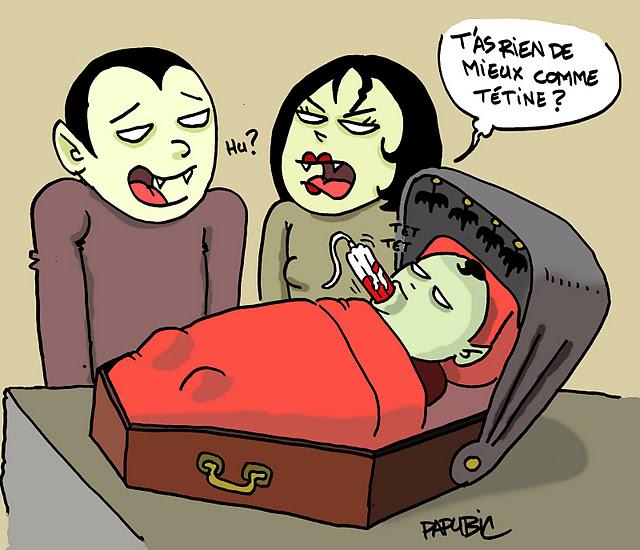 papa vampire, maman vampire et bébé vampire ,the twillight family