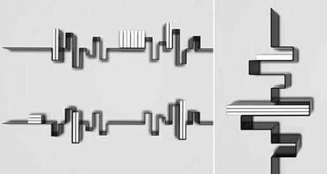 La forme d’une bibliothèque http://freshome.com/2007/11/21/storyline-bookshelf/