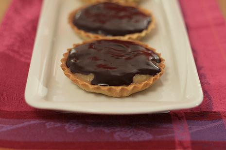 Tartelettes banane & chocolat Tartelettes à la banane & au chocolat