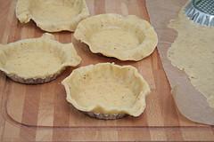 Tartelettes banane & chocolat Moules à tartelettes parés