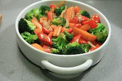 Légumes grillés au wok