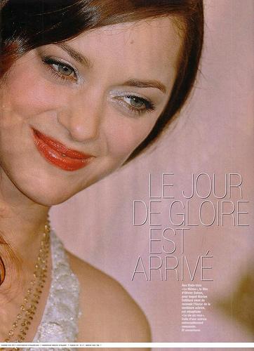 Marion Cotillard en couverture des magazines Paris Match et Glamour