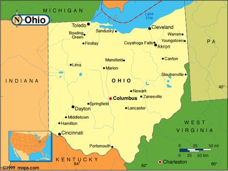 Géographie électorale primaires mars Ohio, Rhode Island