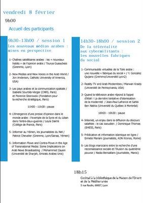 Colloque nouveaux médias arabes : des télévisions satellitaires à internet