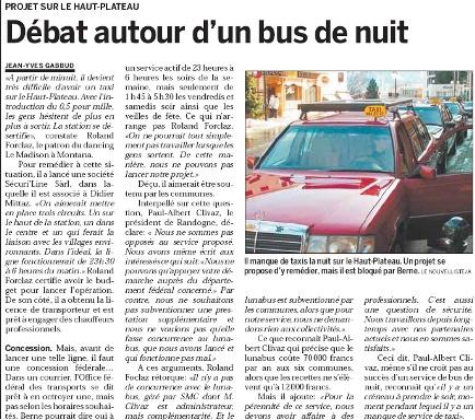 Débat autour d'un bus de nuit