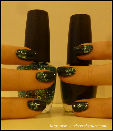 Quand un Muppet se met au ski : duo OPI Ski Teal We Drop/Gone Gonzo pix three
