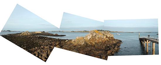 Grande marée à Roscoff marée basse sur l'estacade à Roscoff