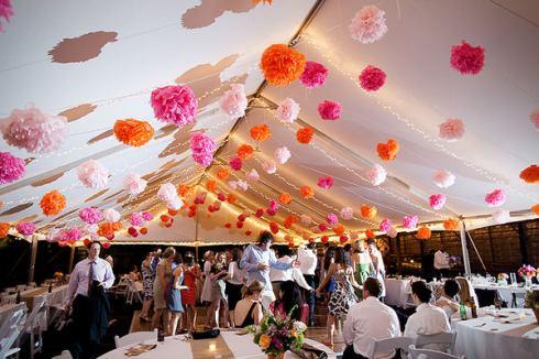 decoration-mariage-pompon 20 photos de Decorations de mariage moderne