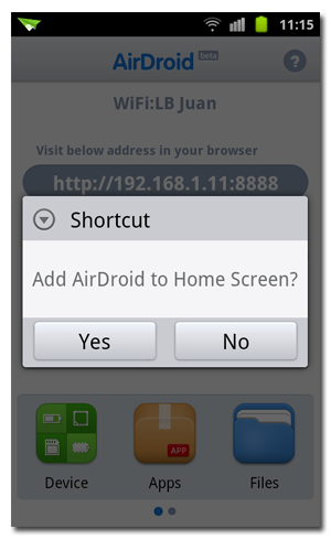 Airdroid_3 AirDroid : Synchroniser votre ordinateur à votre dispositif Android par Wifi