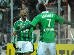 Football : Scène de joie après Saint Etienne 3-1 Ajaccio