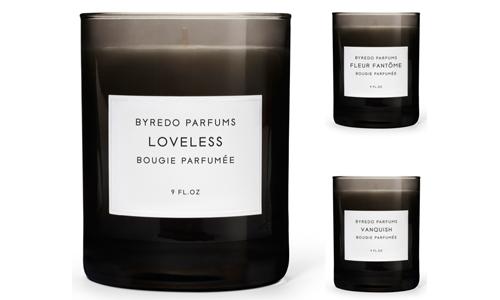 Bougies Byredo blog beauté homme the new men in the city Elles s’appellent Loveless, Vanquish et Fleur Fantôme