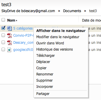 skydrive 1 Microsoft SkyDrive implante des fonctionnalités de partage