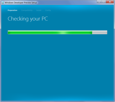 Windows Developer Preview Setup