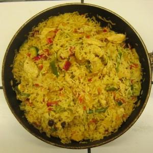 La Recette du cahier de Mélody : riz sauce curry au poulet