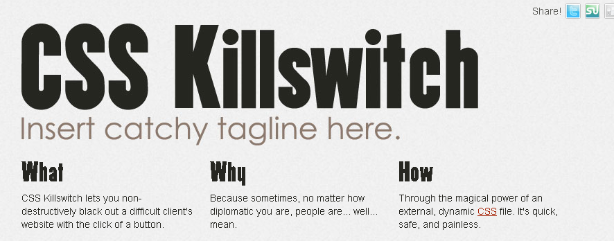 Le css contre les mauvais payeurs css killer solution freelance mauvais payeur gnd geek Le css contre les mauvais payeurs