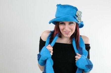 Créatrice chapeau Lydie bleu