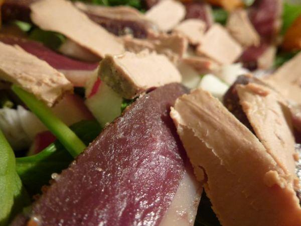 Salade d’épinards au magret pour les fêtes, petits aléas de courses de dernière minute