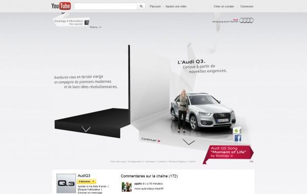 audiq3 600x379 Audi Q3   Youtube interactif