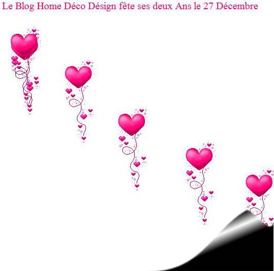 Le blog Home Deco Design fête ses 2 ans Le 27 décembre 2011 Le blog Home Deco Design fête ses 2 ans Le 27 décembre 2011