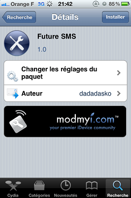 « Cydia » Planifiez l’envoi de vos SMS avec « Futur SMS »