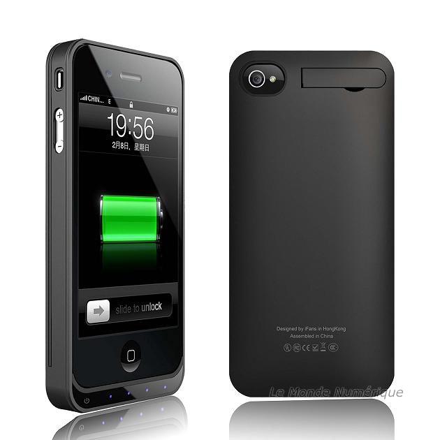 Doublez votre autonomie avec la jaquette batterie ultra slim iFans pour iPhone 4 et iPhone 4S