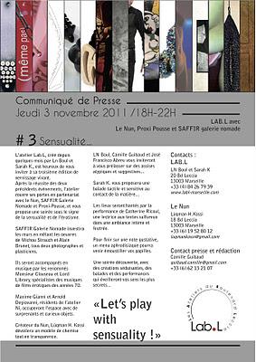 #3 Sensualité - Lab.L - Ateliers du bd Leccia