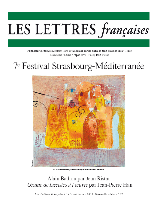 Revue culturelle littéraire les lettres Francaises numéro 87 novembre 2011
