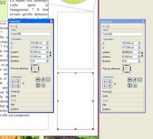 Les deux blocs à lier Scribus 01 : réaliser une brochure A4 en PDF