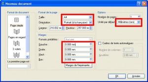 Nouveau document scribus Scribus 01 : réaliser une brochure A4 en PDF