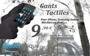 Accessoire : Gants Tactiles pour iPhone / Blackberry / Samsung / iPod
