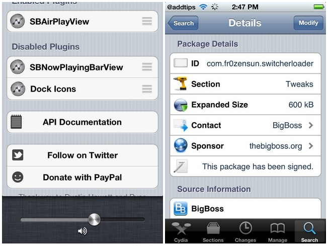 Cydia: Avec SwitcherLoader changer l’ordre du multitache Cydia: Avec SwitcherLoader changer l’ordre du multitache