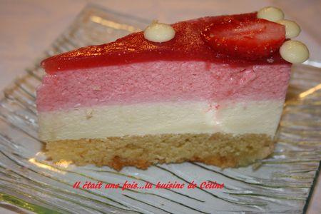 Entremet chocolat blanc, fraises il_etait_une_fois