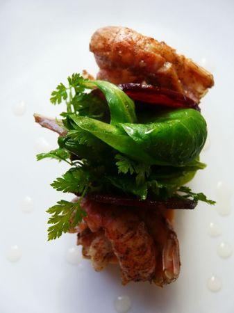 MISS TINY TÉMOIGNE: PAVÉ DE MOGETTE, LANGOUSTINES À LA VANILLE ET CHIPS DE CHORIZO P1020127