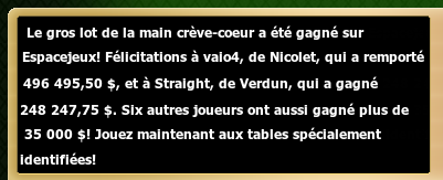 Main crève-coeur bande défilante, déc. 2011 Main crève-coeur bande défilante