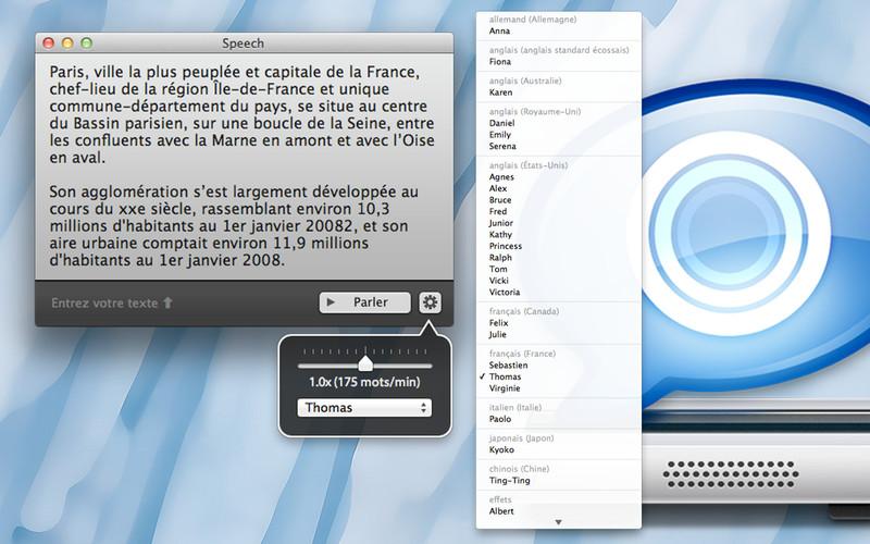 Speech : votre Mac vous parle en français