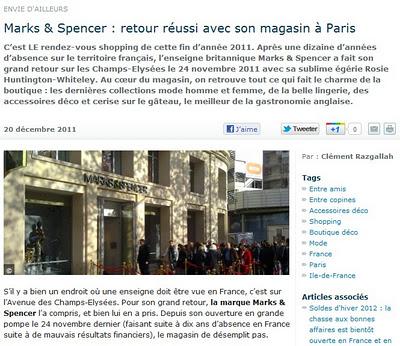 Marks & Spencer : retour réussi avec son magasin à Paris