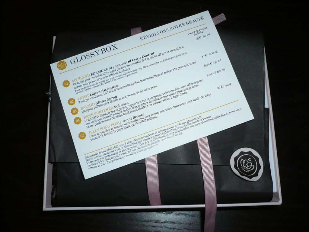 P1020805 Glossy Box de Noël « réveillons notre beauté »