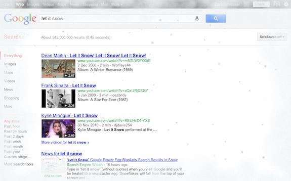 Google 'let it snow'